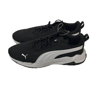 Puma Mens Zip C Sneakers Black White Sz 9.5 Running Walking Shoes NEW